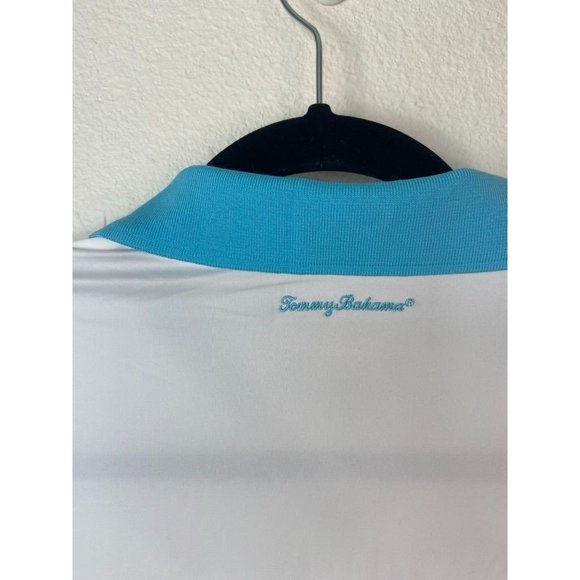 Tommy Bahama golf women's medium white short sleeve athletic polo 1/4 zip - Picture 5 of 7